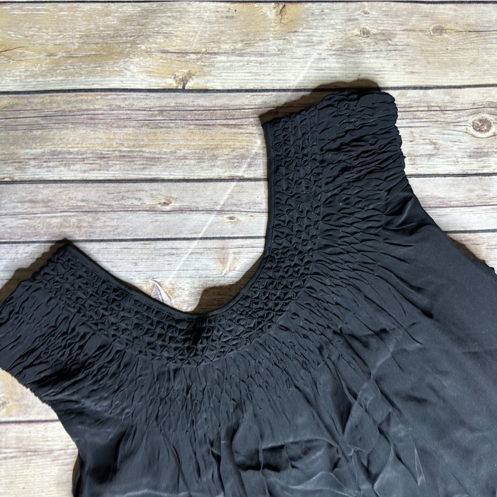 Vince Black Silk Sleeveless Mini Shift Dress Lined XS Bergdorf Goodman - Picture 5 of 10